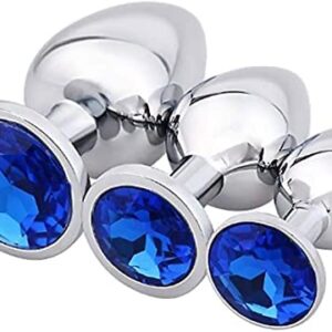 3-Piece/Set Crystal Diamond Smooth Ḅûţţ P'lúgs Àṇâl Bead P`lûg Beginner Set Luxury Exquisite Design for Man and Women Best Gift Sunglasses Anạle Plụgs Trạiner Kịt Sunglasses DCSCXMKK (Color : Blue)