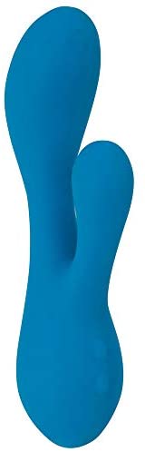 Pure Love New Squeeze-Control Dual Hug Vibrator, Rechargeable, and Waterproof Massage Wand, Memory Function, Adult Sex Toy, Teal Color