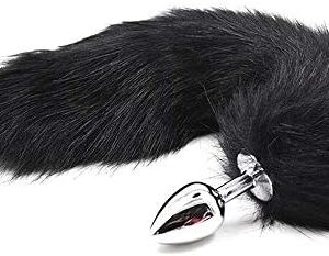 Women's Men's Couple Wolf Fox Tail Bûtt Pl'ugs Adjustable Mouth Plug Cosplay Party Costume Set