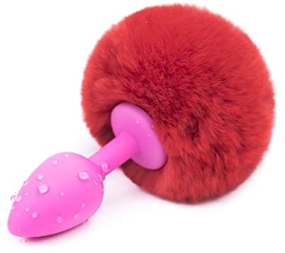 Frasky Yoga Rabbit Tail Bu-tt ball Plug Game Fit all Women Christmas Gifts Red F02